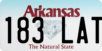 AR license plate 183LAT
