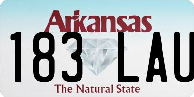 AR license plate 183LAU