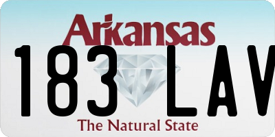AR license plate 183LAV
