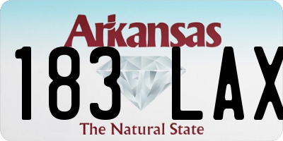 AR license plate 183LAX