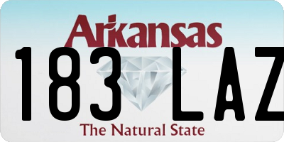 AR license plate 183LAZ