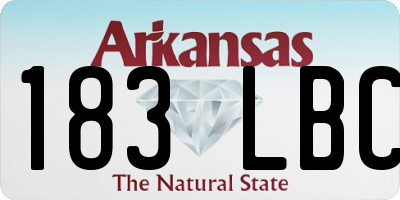 AR license plate 183LBC