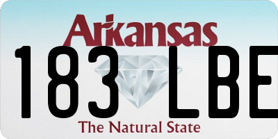 AR license plate 183LBE