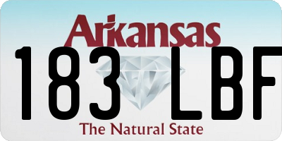 AR license plate 183LBF