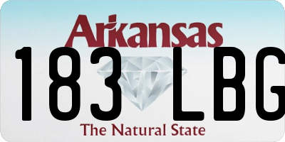 AR license plate 183LBG