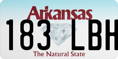 AR license plate 183LBH