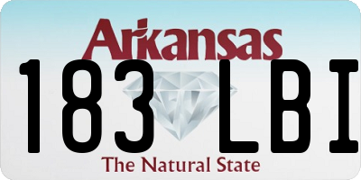AR license plate 183LBI