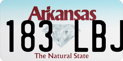 AR license plate 183LBJ
