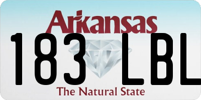 AR license plate 183LBL