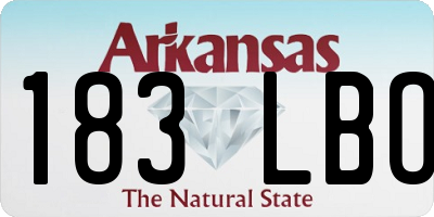 AR license plate 183LBO
