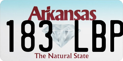 AR license plate 183LBP