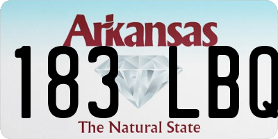 AR license plate 183LBQ