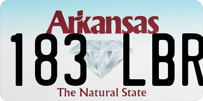AR license plate 183LBR