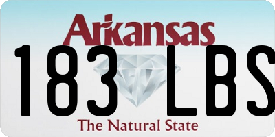 AR license plate 183LBS