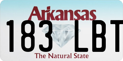 AR license plate 183LBT