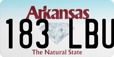 AR license plate 183LBU
