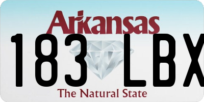 AR license plate 183LBX