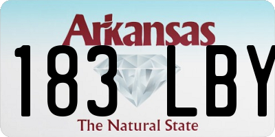 AR license plate 183LBY