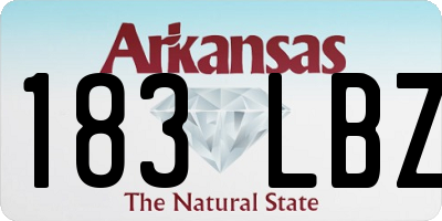 AR license plate 183LBZ