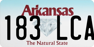 AR license plate 183LCA