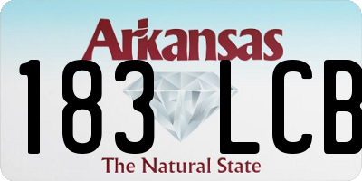 AR license plate 183LCB