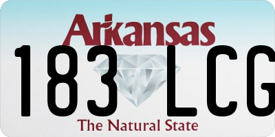 AR license plate 183LCG