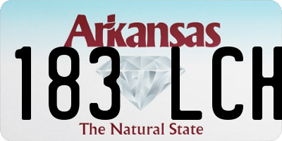 AR license plate 183LCH