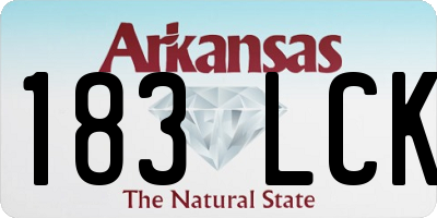 AR license plate 183LCK