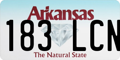 AR license plate 183LCN
