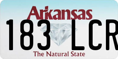 AR license plate 183LCR