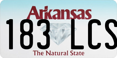 AR license plate 183LCS