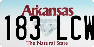AR license plate 183LCW