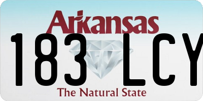 AR license plate 183LCY