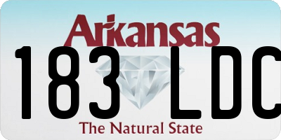 AR license plate 183LDC