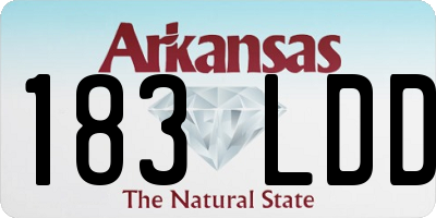 AR license plate 183LDD