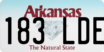 AR license plate 183LDE