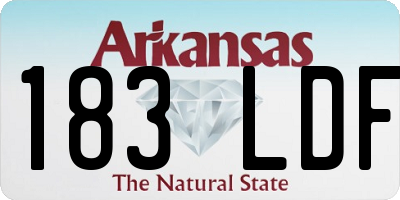 AR license plate 183LDF