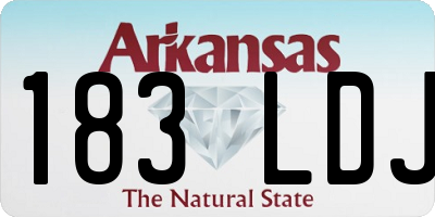 AR license plate 183LDJ