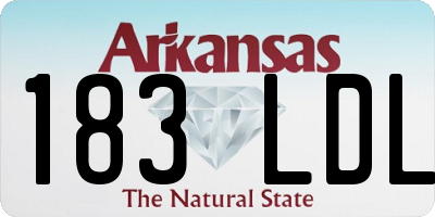 AR license plate 183LDL