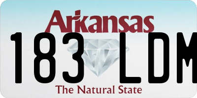 AR license plate 183LDM