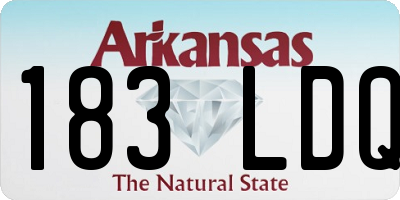 AR license plate 183LDQ