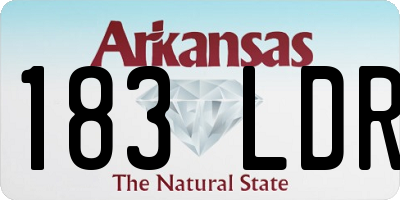 AR license plate 183LDR