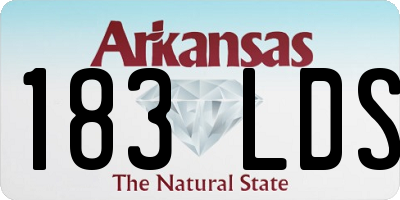 AR license plate 183LDS