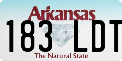 AR license plate 183LDT