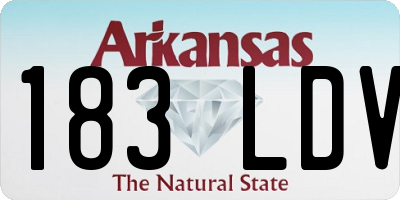 AR license plate 183LDV
