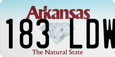 AR license plate 183LDW