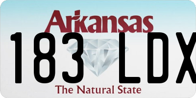 AR license plate 183LDX
