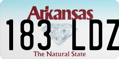 AR license plate 183LDZ