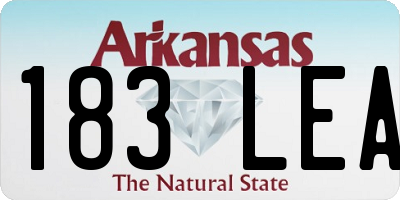 AR license plate 183LEA