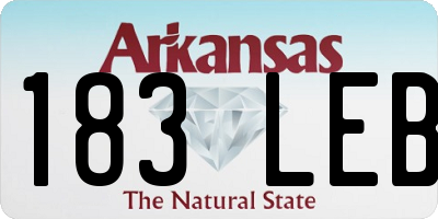 AR license plate 183LEB